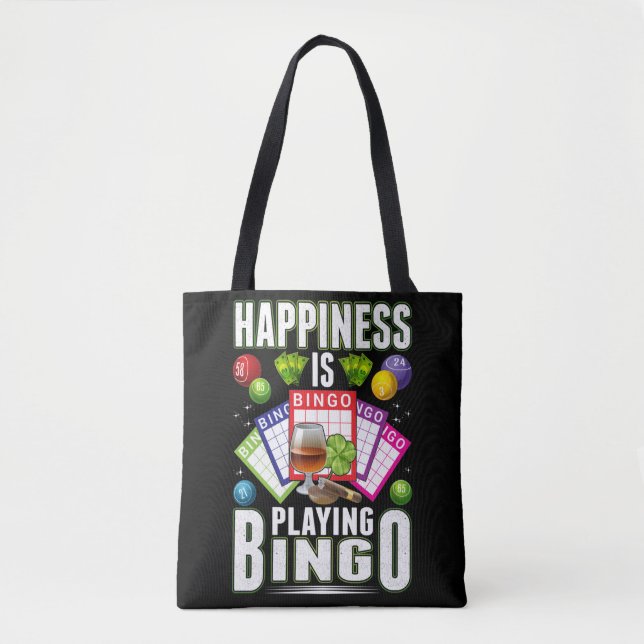 Tote Bag Joueuse de Bingo Hommes Femmes Drôle Bingo (Devant)