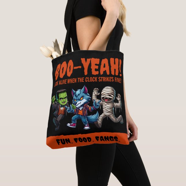 Tote Bag Jour de la Foule Monsterrific Jour d'Halloween (De près)