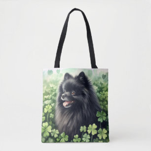 Tote Bag Jour de la Saint Patrick noir de Poméranie