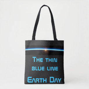 Tote Bag Jour de la Terre - La mince ligne bleue