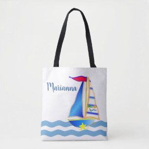 Tote Bag Jour de voile ensoleillé Personnalisé