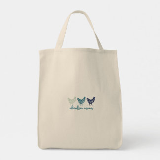 Tote Bag Jour des mères de maman poulet bleu Fourre-tout