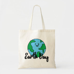 Tote Bag Jour des terres Monde écologique Icône Happy Earth