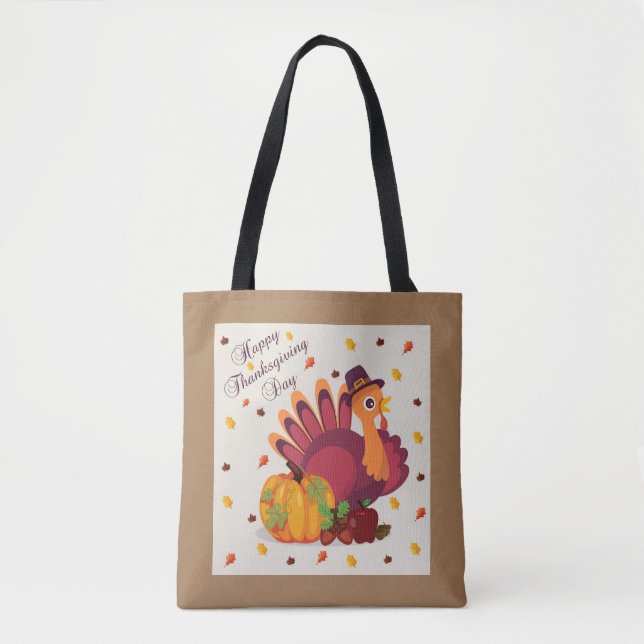 Tote Bag Jour du bon thanksgiving Turquie Fourre-tout (Devant)