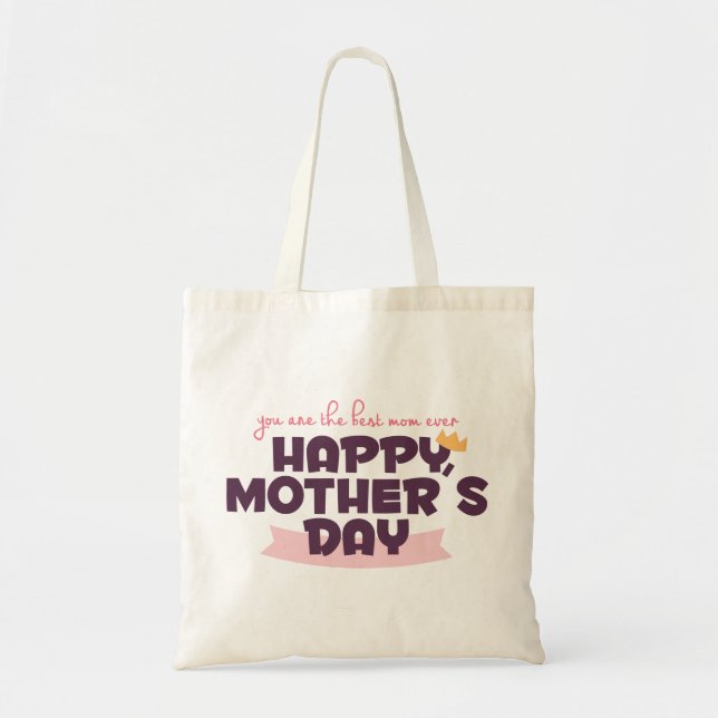 Tote Bag Jour heureux de Mother´s, cadeau pour le jour de (Devant)