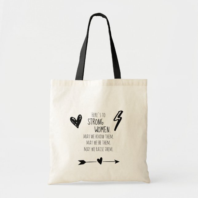 Tote Bag Journée internationale de la femme Citation de fem (Devant)