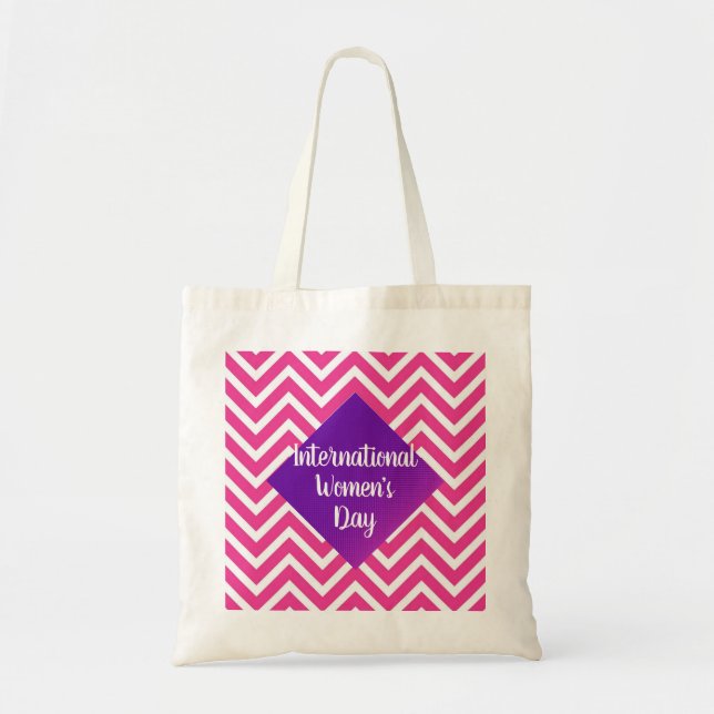 Tote Bag Journée internationale de la femme moderne rose (Devant)