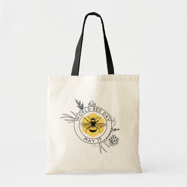Tote Bag Journée mondiale de l'abeille (Devant)