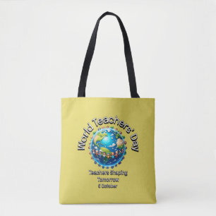 Tote Bag Journée mondiale des enseignants. Les Enseignants