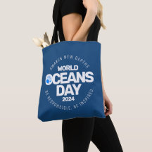 Journée mondiale des océans Bleu Stylisé Vagues de