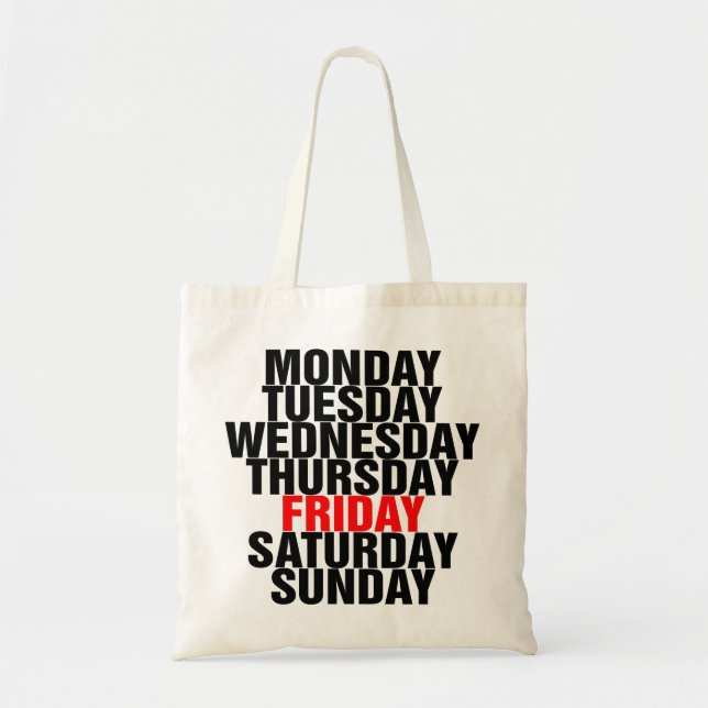 Tote Bag Jours de la semaine (Devant)
