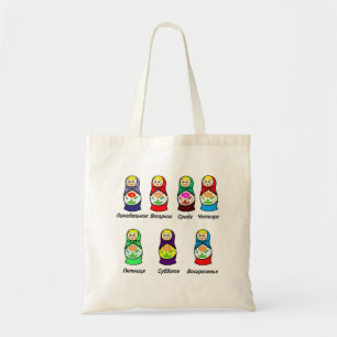 Tote Bag Jours de Matryoshka de la semaine
