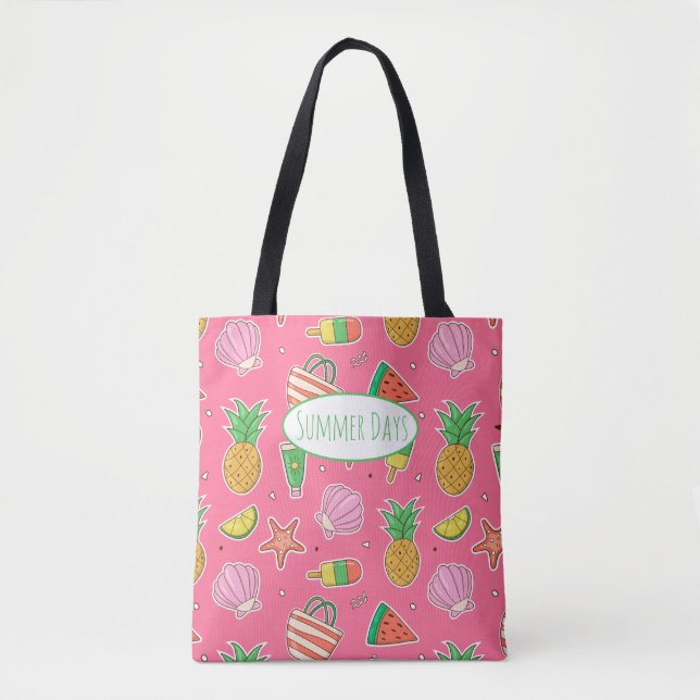 Tote Bag Jours d'été Plage Fourre-tout (Devant)