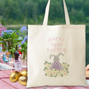 Tote Bag Joyeuse chasse aux œufs de Pâques Lapin mignon flo