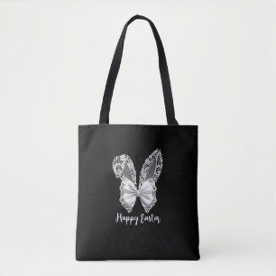 Tote Bag Joyeuse dentelle de Pâques lapin dentelle oreilles