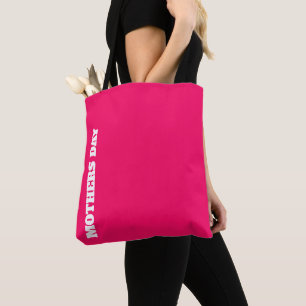 Tote Bag Joyeuse Fête des Mères élégant écriture blanche pe