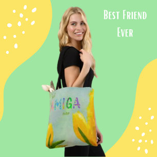Tote Bag Joyeuse Fête des Mères Meilleure Amiga Jamais Tuli