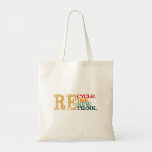 Tote Bag Joyeuse Journée de la Terre Recycler Réutiliser Re