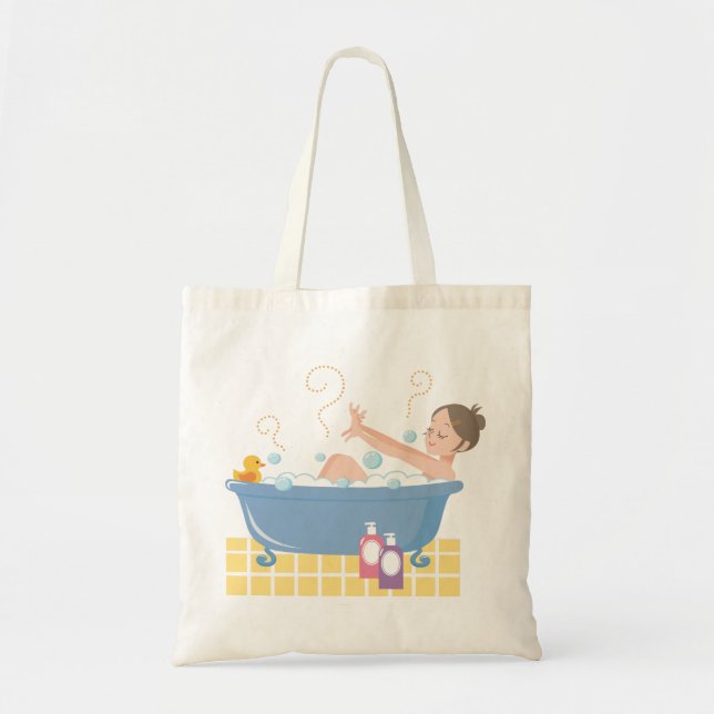 Tote Bag Joyeuse Journée du Spa de la maison - femme dans l (Devant)