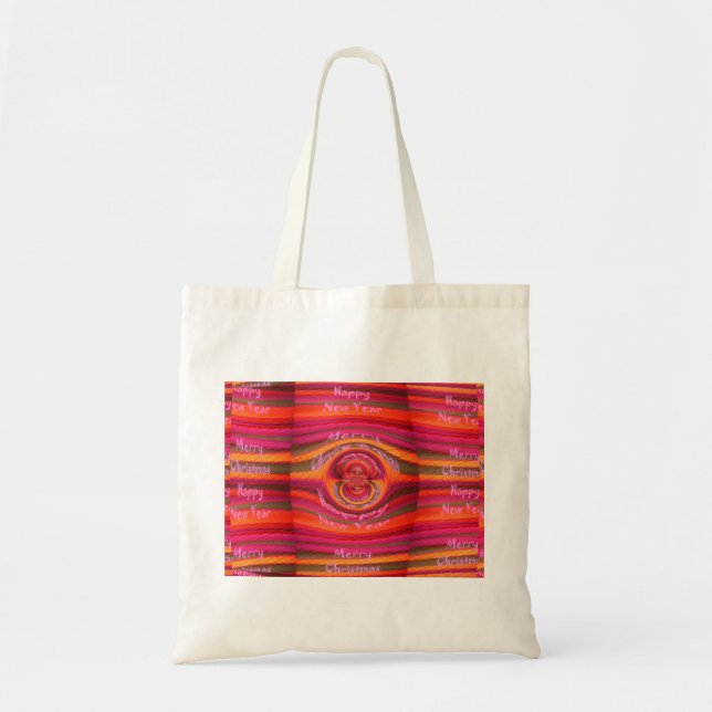 Tote Bag Joyeuses couleurs Joyeux Noël Bonne année design (Devant)