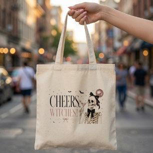 Tote Bag Joyeuses sorcières squelette Halloween