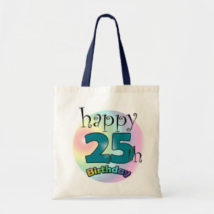 Tote Bag Joyeux 25e anniversaire (blauw)