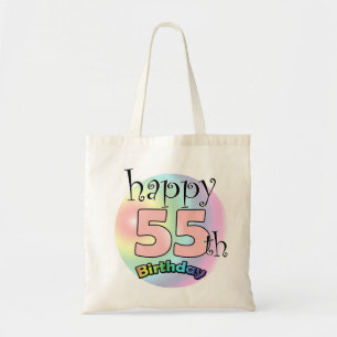 Tote Bag Joyeux 55ème anniversaire (roze)
