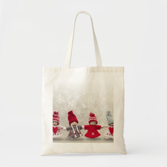 Tote Bag Joyeux ange de Noël personnalisé (Devant)