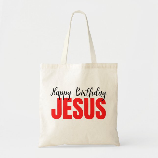 Tote Bag Joyeux anniversaire Jésus Noël (Devant)