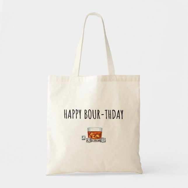 Tote Bag Joyeux anniversaire pour Bourbon Lover (Devant)
