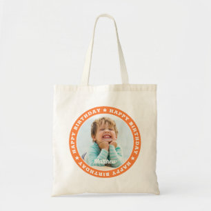 Tote Bag Joyeux anniversaire Simple et moderne Photo person