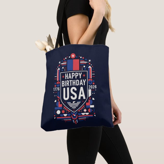Tote Bag Joyeux anniversaire USA 250 (De près)