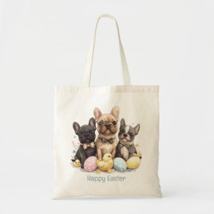 Tote Bag Joyeux Bulldogs français de Pâques