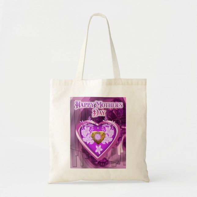 Tote Bag Joyeux cadeau de la fête des mères (Devant)