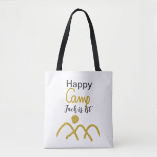 Tote Bag Joyeux camping campeur un anniversaire enfants sol