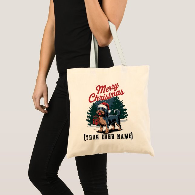 Tote Bag joyeux chien de noël (Devant (produit))