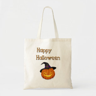 Tote Bag Joyeux Citrouille Halloween avec Casquette