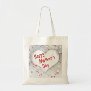 Tote Bag Joyeux coeur de papier 3D de la Fête des Mères