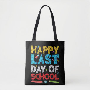 Tote Bag Joyeux Dernier Jour d'École Garçon Fille Élève En