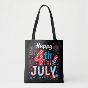 Tote Bag Joyeux drapeau américain 4 juillet patriotique USA