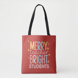 Tote Bag Joyeux Enseignant Brillant Élèves Noël Drôle Xmas