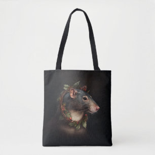 Tote Bag Joyeux et festif Rat Animaux de Compagnie Vacances