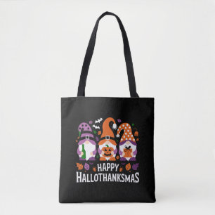 Tote Bag Joyeux Hallothanksmas Amoureux des Gnomes Joyeux N