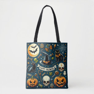 Tote Bag Joyeux Halloween Amusant & Épouvantable
