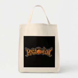 Tote Bag Joyeux Halloween Citrouille à l'Oeil de Rubis Cadr