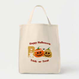 Tote Bag Joyeux Halloween Citrouille Squelettique Friandise