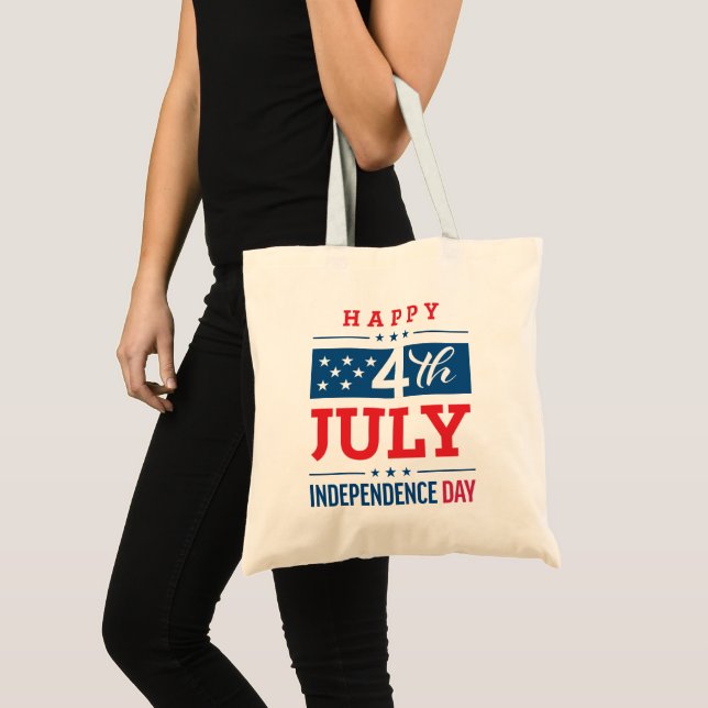 Tote Bag Joyeux Jour de l'Indépendance 4 juillet (Devant (produit))