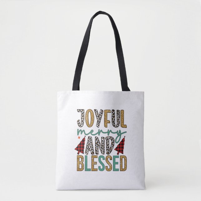 Tote Bag Joyeux Joyeux Joyeux Joyeux Et Béni (Devant)