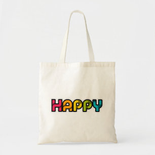 Tote Bag Joyeux mot de couleur Rainbow