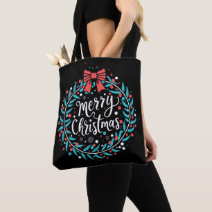 Tote Bag Joyeux Noël Berry Wreath